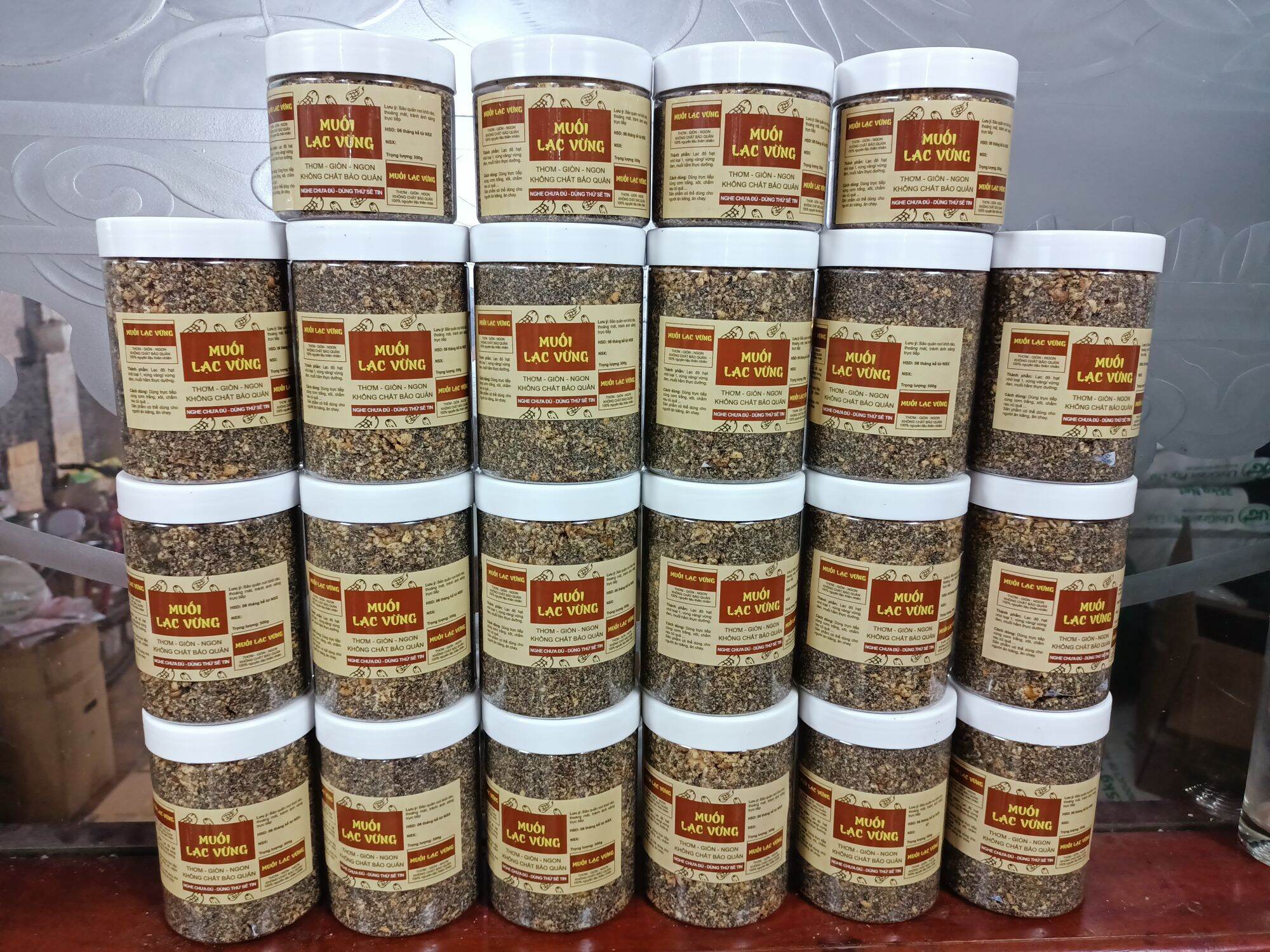 1kg muối lạc vừng thơm ngon(Lạc đỏ vừng đen)