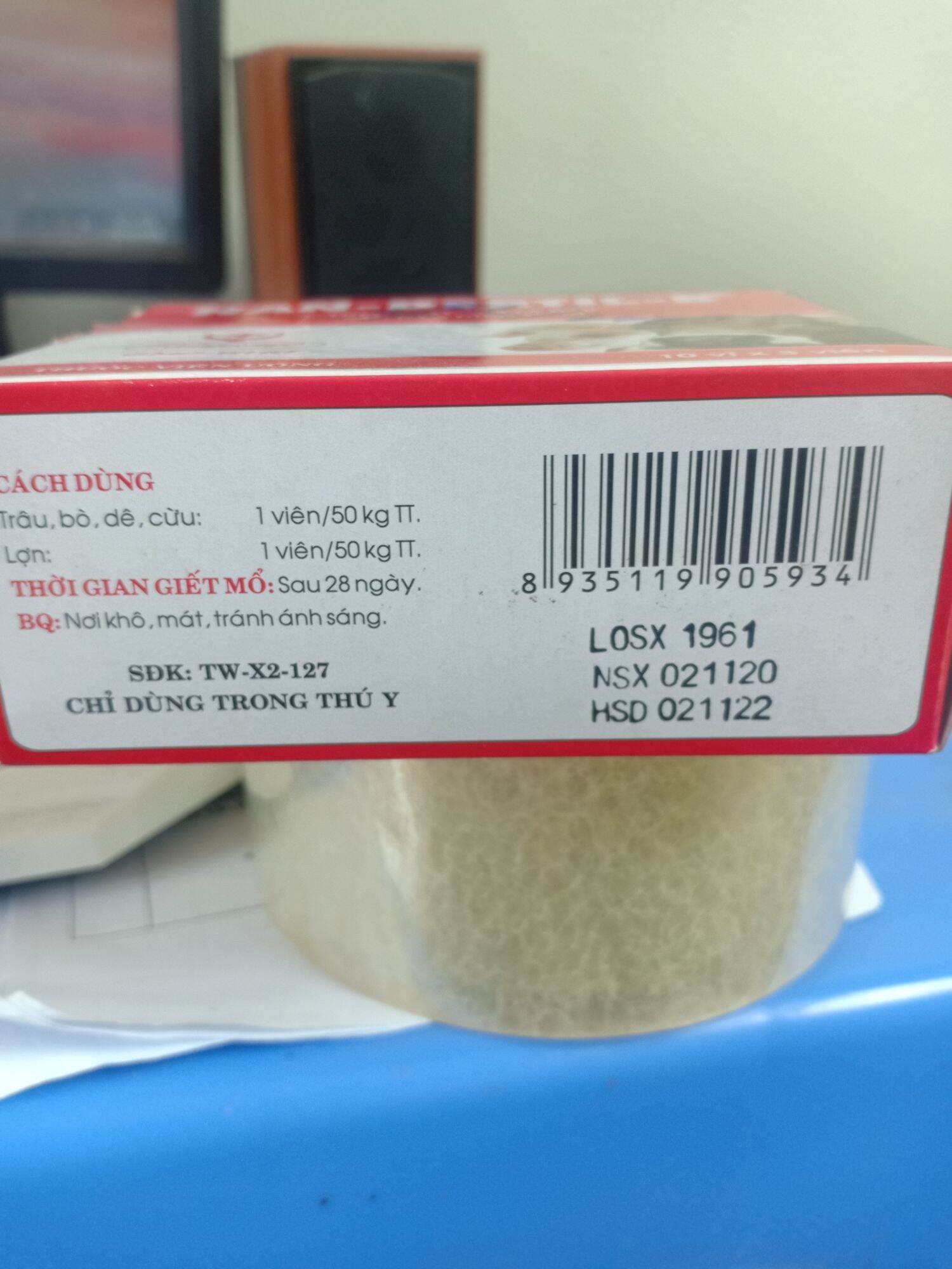 Tẩy Sán bò ,dê ( 1 hộp 30 viên)