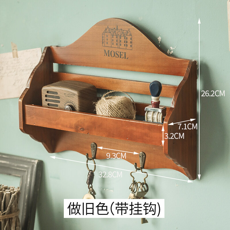 Key Storage Entrance Creative Wall Hanging Hook Access Storage Box Doorway Put Storage Shelf Wood Basket Hanger