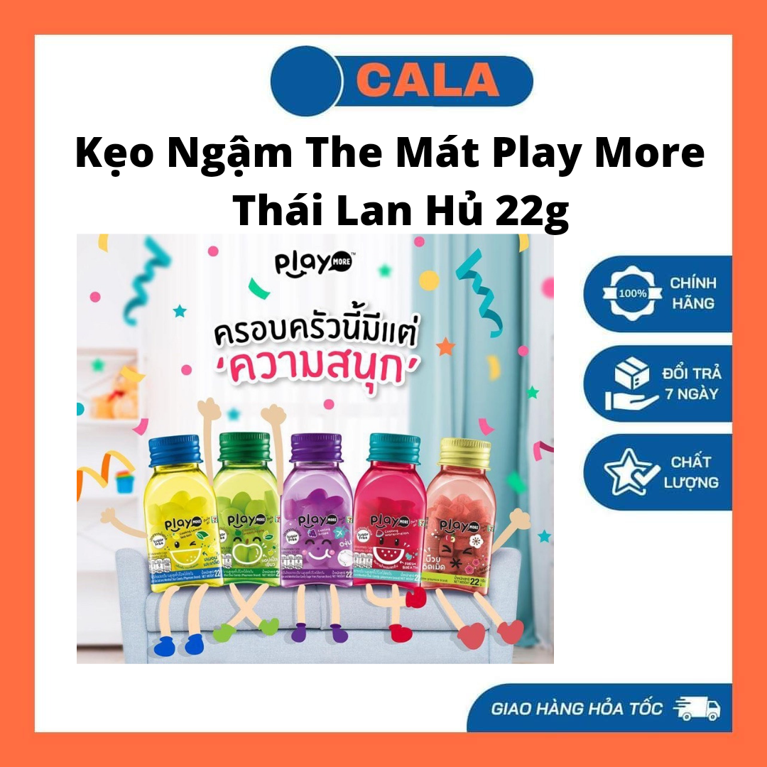 12 Vị Kẹo Ngậm The Mát Play More & Play Candy Thái Lan 22g