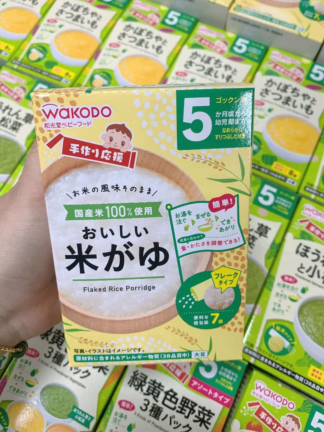 Bột ăn dặm Wakodo cho bé từ 5 tháng date mới