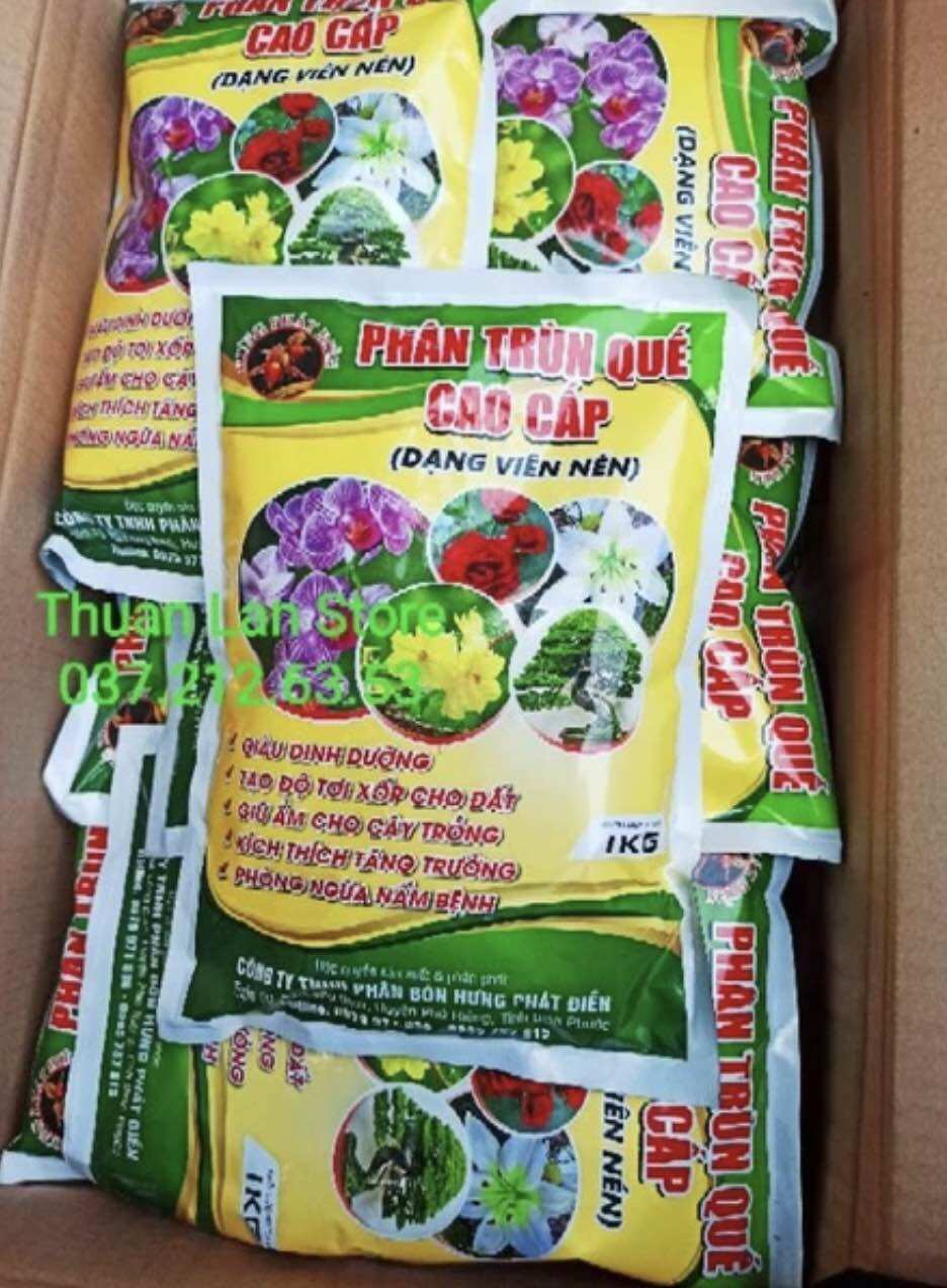 Gói 1kg Phân Trùn Quế Dạng Nén Viên