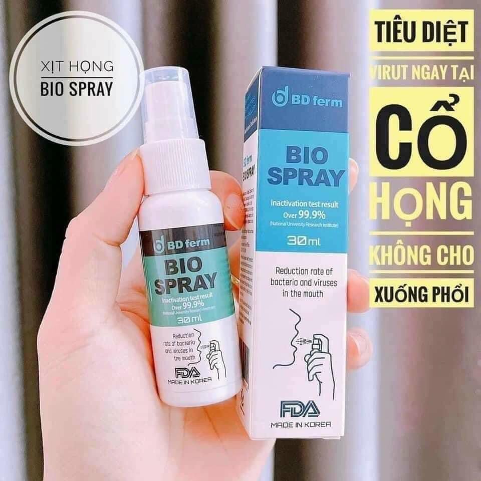 Xịt Họng Sinh Học Bdferm Bio Spray 30ml Chính Hãng