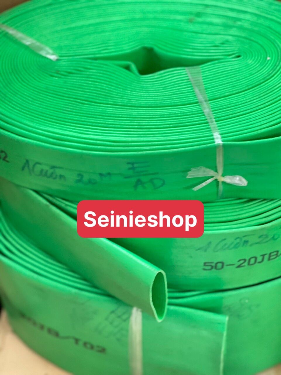 Ống bạt vải tải nước loại dày ống pvc cốt dù mềm xanh phi size 40/50/100 bơm nước