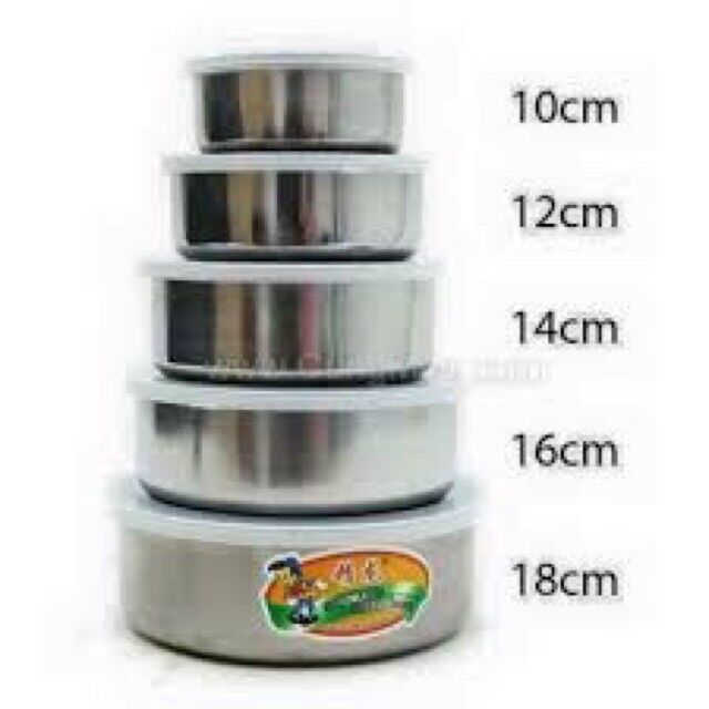 Bộ bát inox 5 chiếc