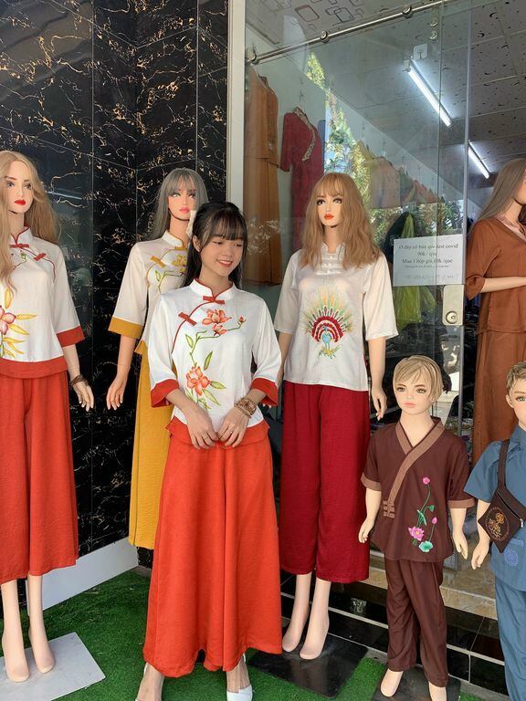 ĐỒ LAM ĐI CHÙA MẪU NỮ SẪM VÁY LỤA PHÁP LOẠI 1