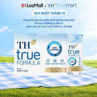 Thùng 24 hộp sản phẩm dinh dưỡng công thức từ sữa tươi dành cho trẻ trên 2 tuổi TH true FORMULA 180 ml (180 ml x 24)