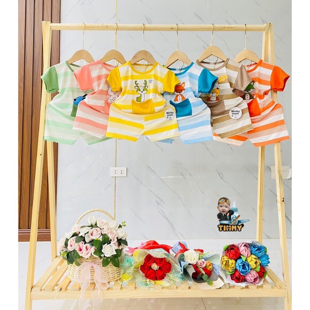 Bộ quần áo thun lạnh cho bé trai bé gái