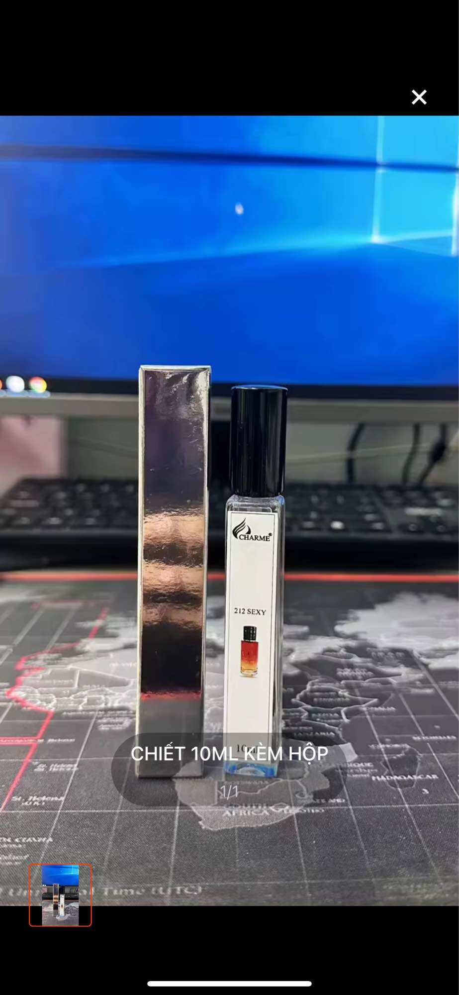 Nước hoa nam 50ml 212 sexy - chiết 10ml kèm hộp