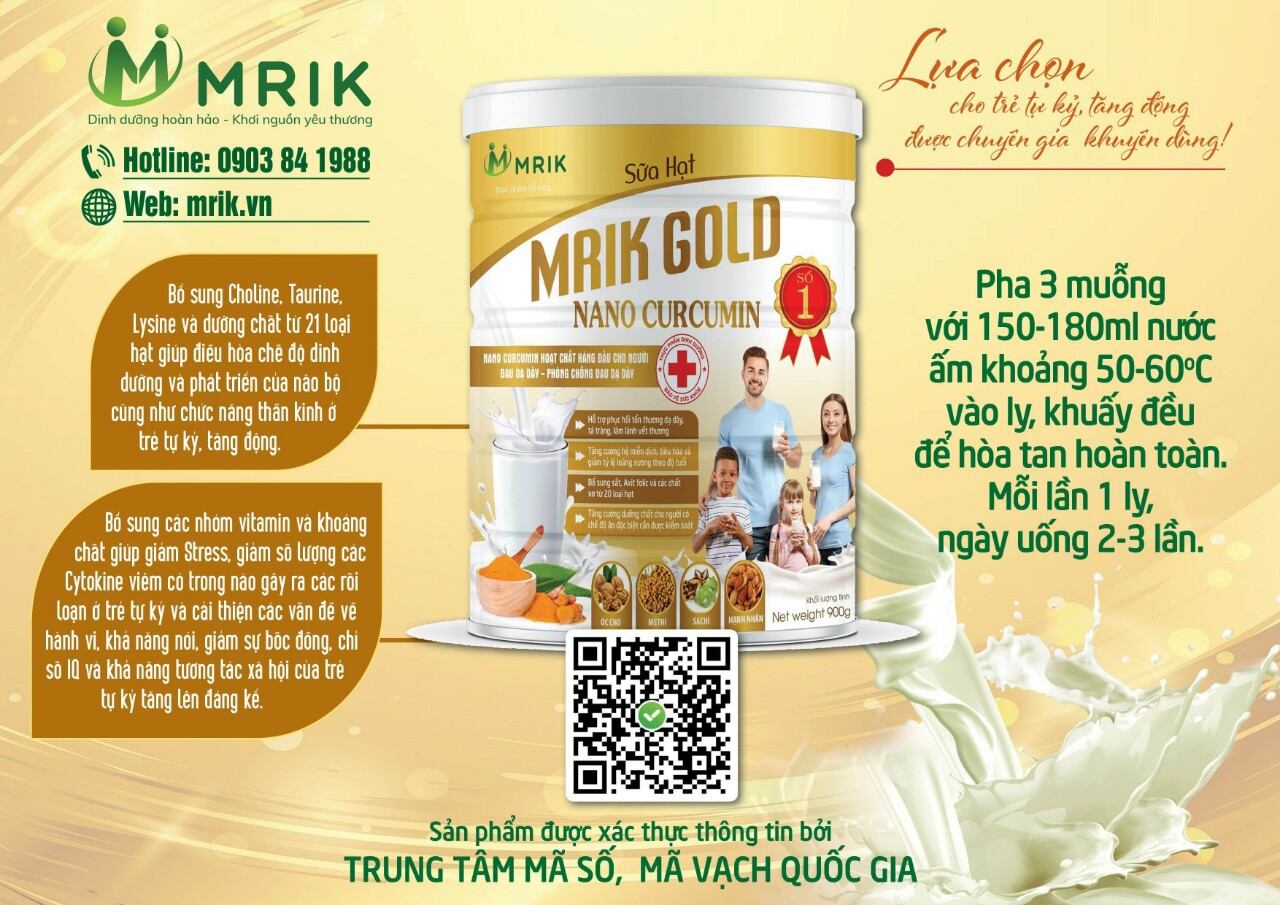 Sữa hạt MRIK GOLD (Nano Curcumin) 900g