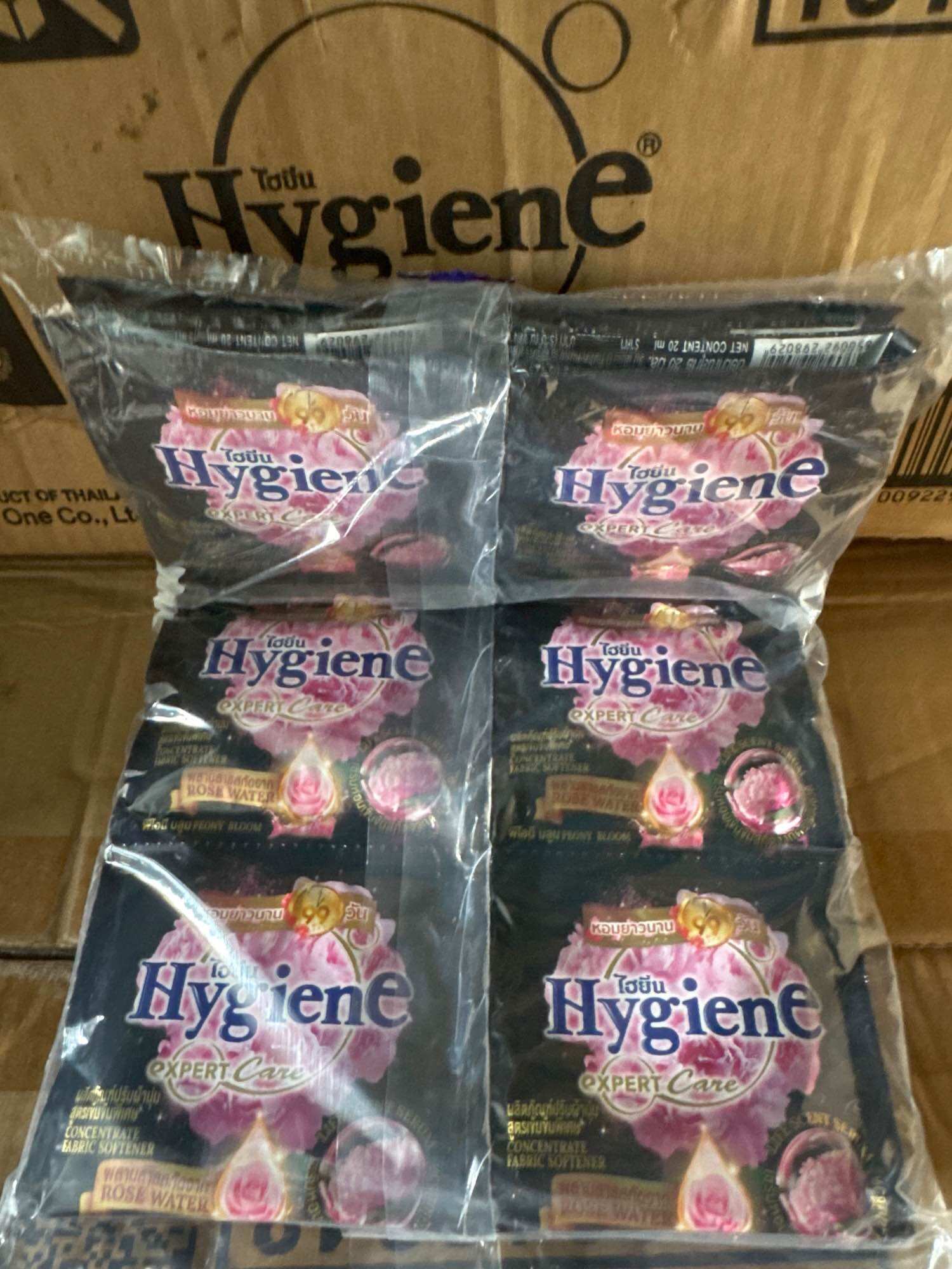 Nước xả vải Hygiene Thái Lan màu đen, 120 gói, có tiếng việt