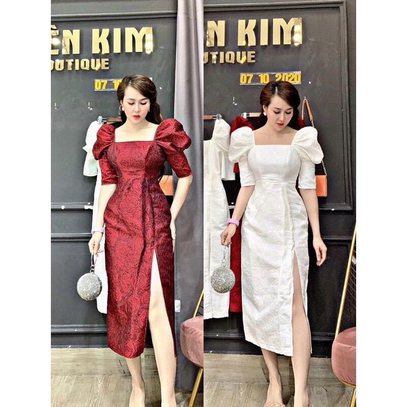 [HCM]Đầm Gấm Sẻ Tà #Bigsize 60KG Đến 90KG
