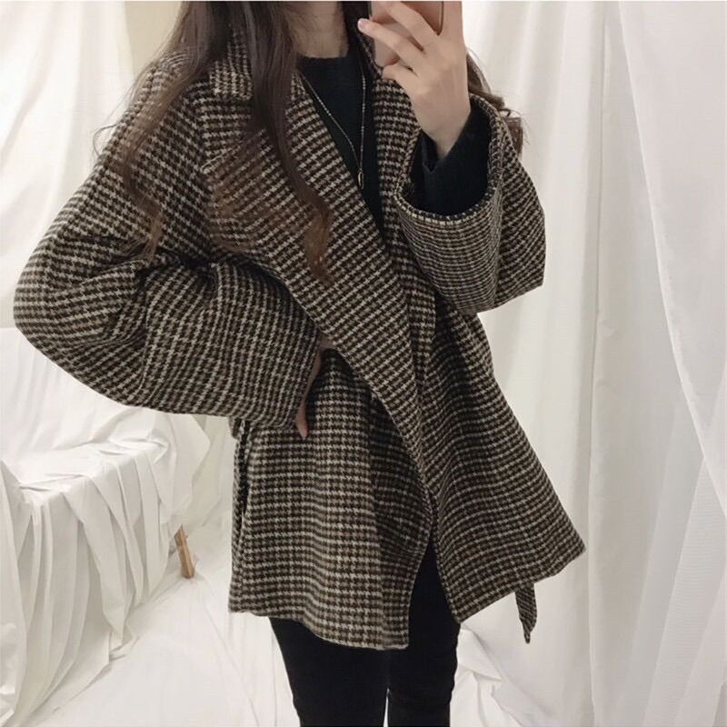 Áo khoác dạ phong cách Hàn Quốc