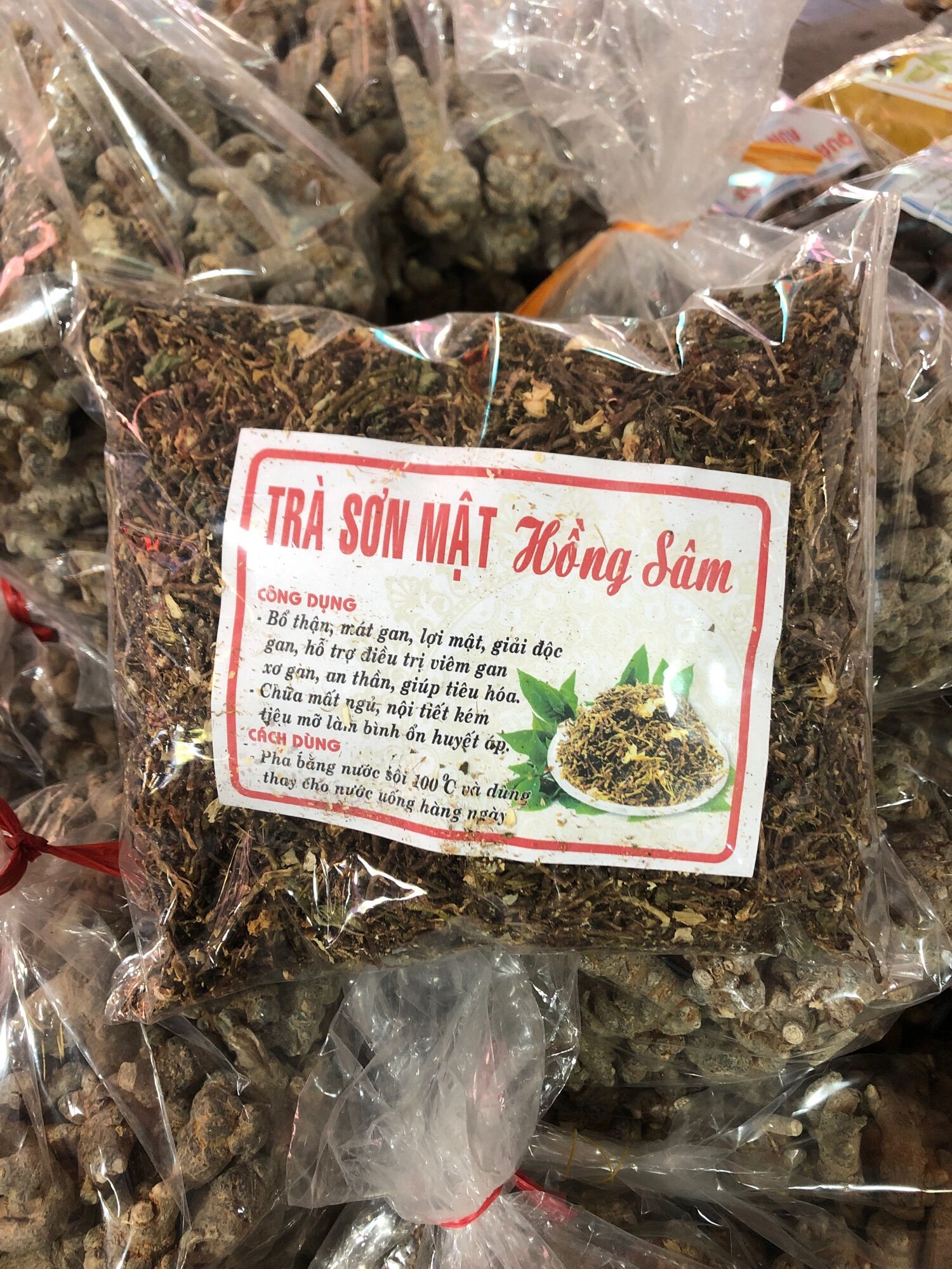 500g trà sơn mật hồng sâm