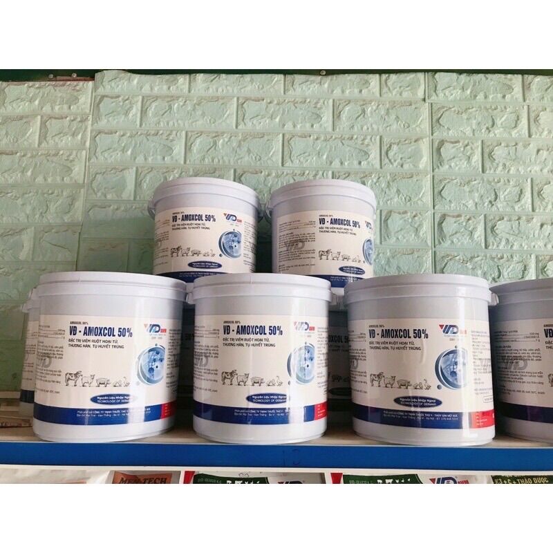 100g Amox 50 % t r ị tiêu chảy phân xanh phân trắng viêm ruột thương hàn viêm phổi trên gà ngan vịt cút lợn
