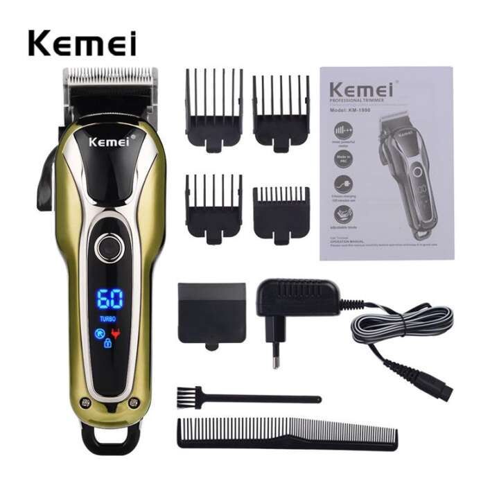 Tông đơ cắt tóc kemei 1990 có chế độ turbo siêu mạnh cao cấp