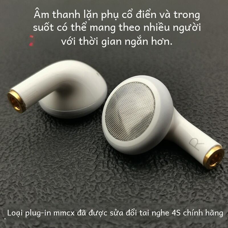 Ban Đầu Gly/grandpa Gong Diy Nút Tai 4s Tai Nghe Điều Khiển Bằng Dây Thoải Mái Cắm Tai Nghe Nhét Tai Bảo Hành 6 Tháng Cho Android