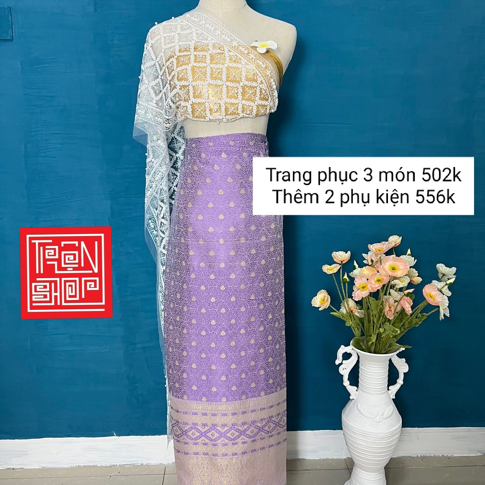 Set trang phục Thái Lan 3 món có sẵn