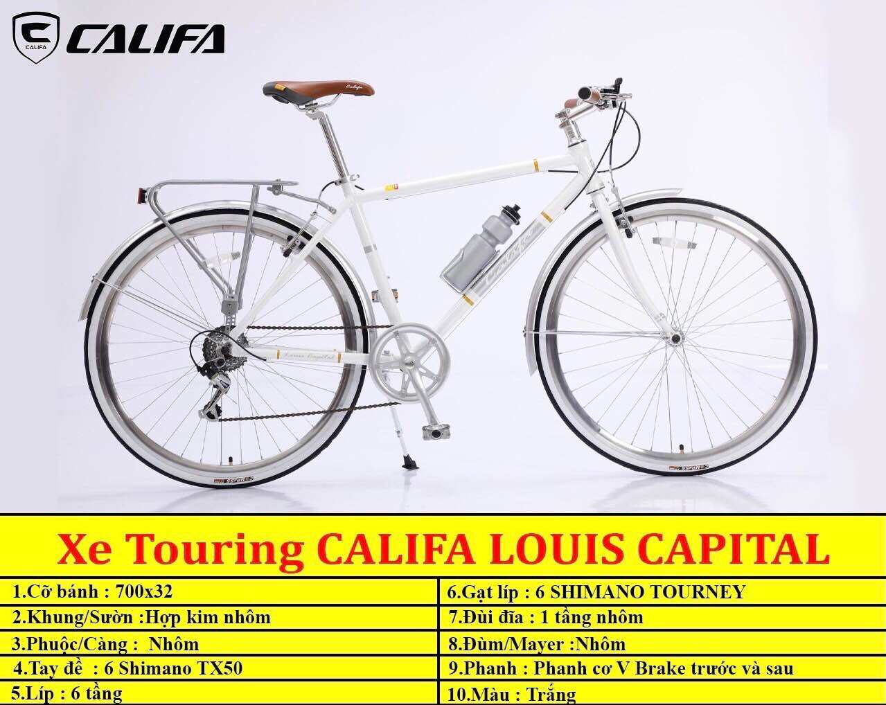 CHÍNH HÃNG Xe đạp Touring Louis Califa Capital kiểu dáng hoài cổ khung
