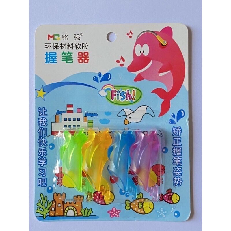 SET 1 vỉ 4 con cá định vị cầm bút đúng cho bé