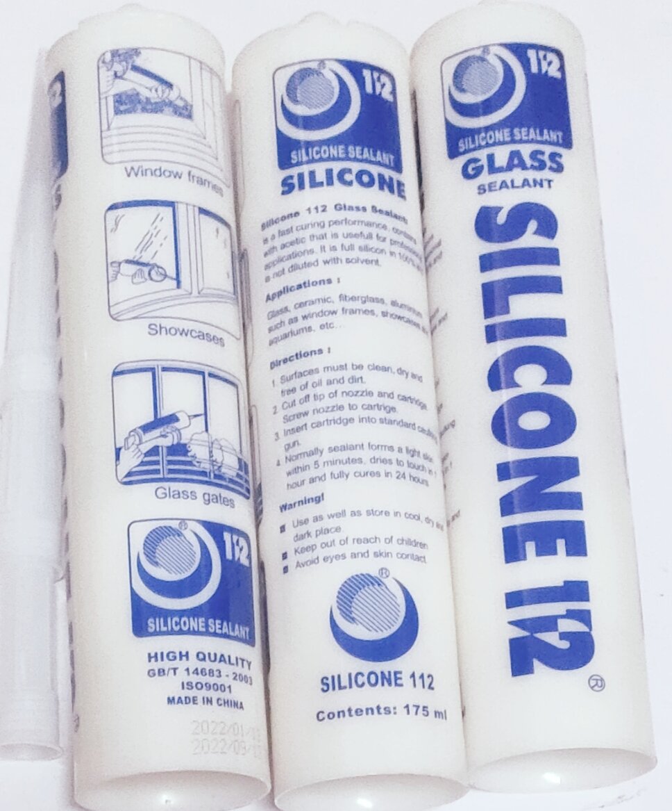 Keo silicon 112.trắng trong 1 chai