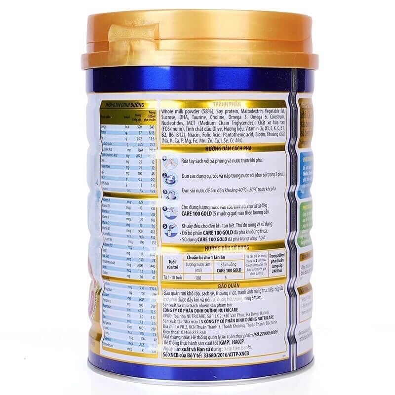 Sữa bột Care 100 Gold 900g