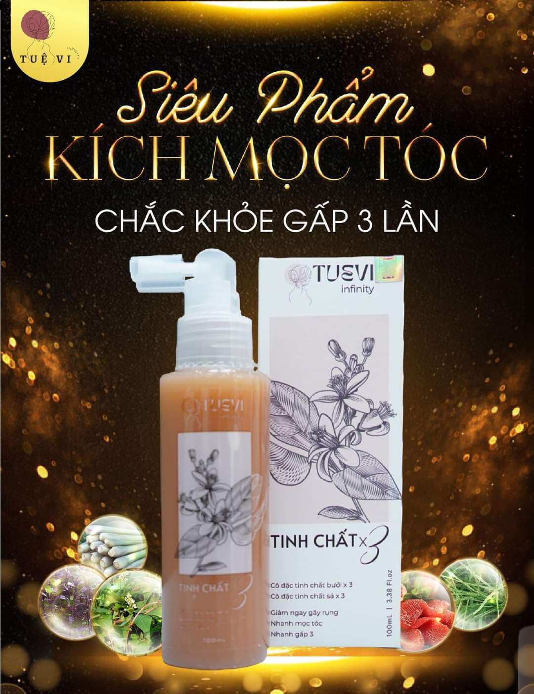 Tinh Chất Sả Bưởi Kích Mọc Tóc Tuệ Vi