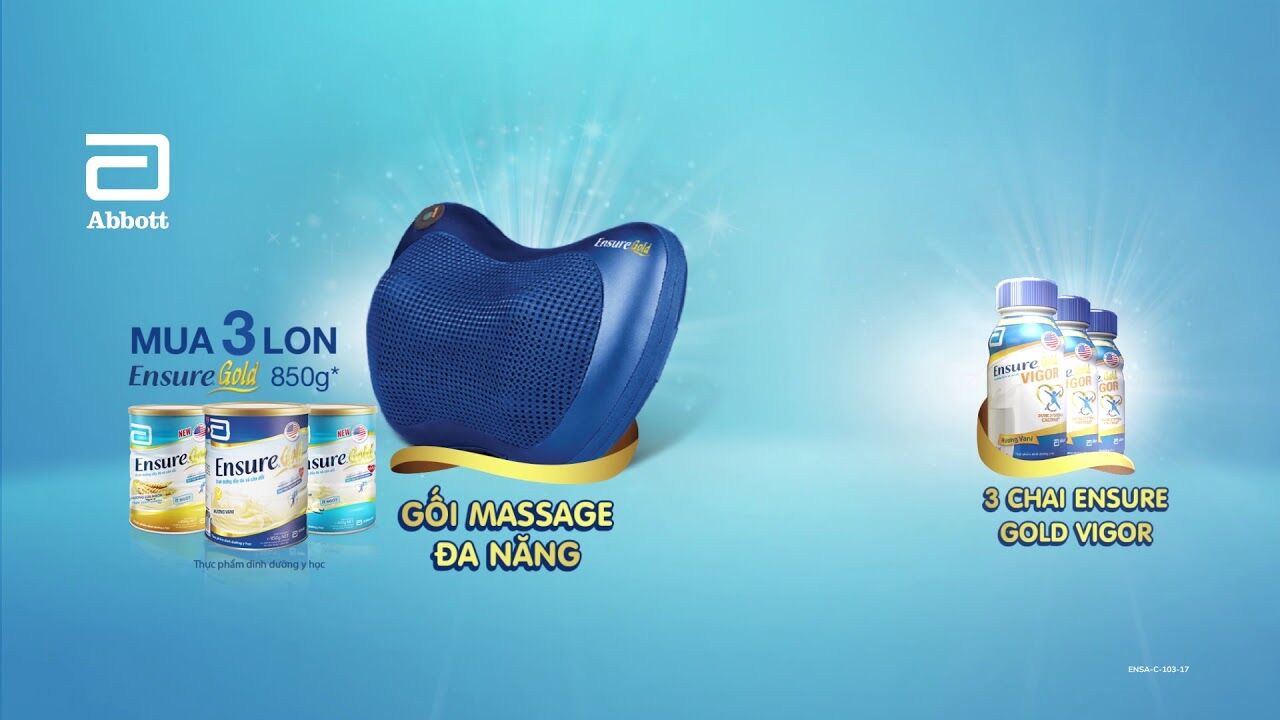 Gối massage hồng ngoại 8 bi (quà tặng của ensure)