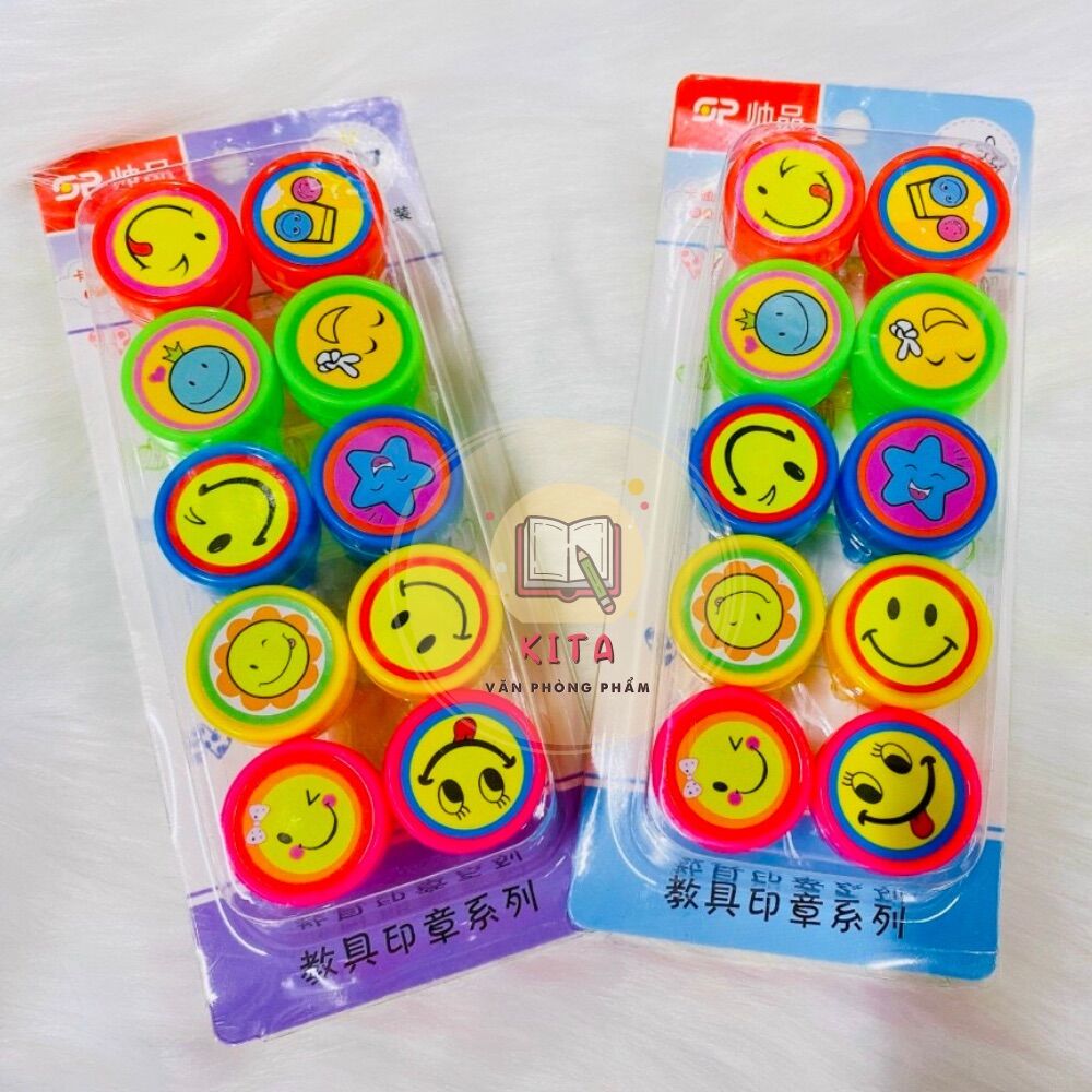 Bộ 10 con dấu hình dễ thương