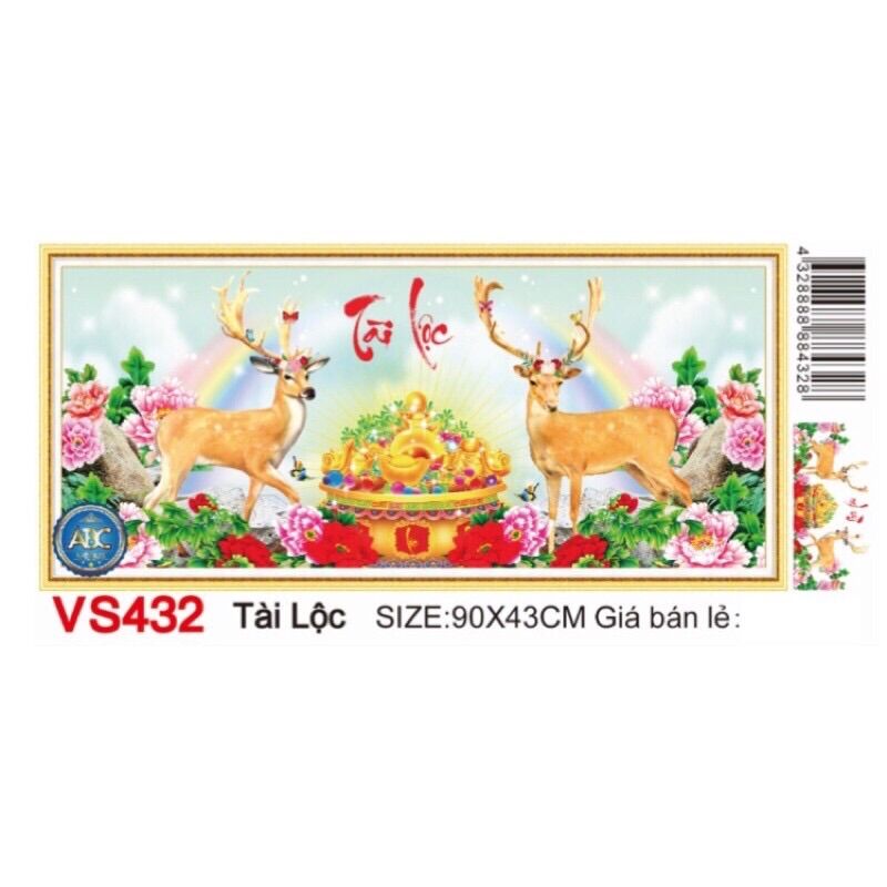 Tranh đính đá tài lộc vs432 chưa đính đá