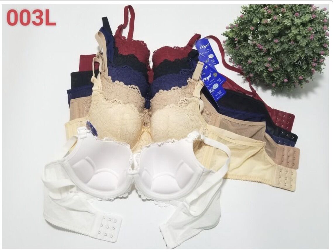 Áo ngực ren mút mỏng bản to 3 móc che khuyết điểm 003L - Áo có gọng