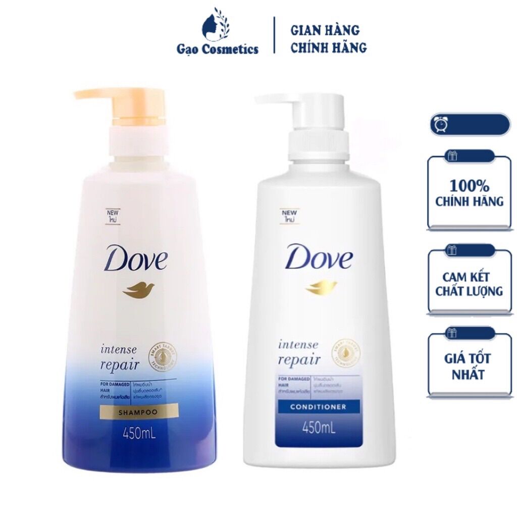 Dầu gội / dầu xả dove thái lan phục hồi hư tổn 450ml