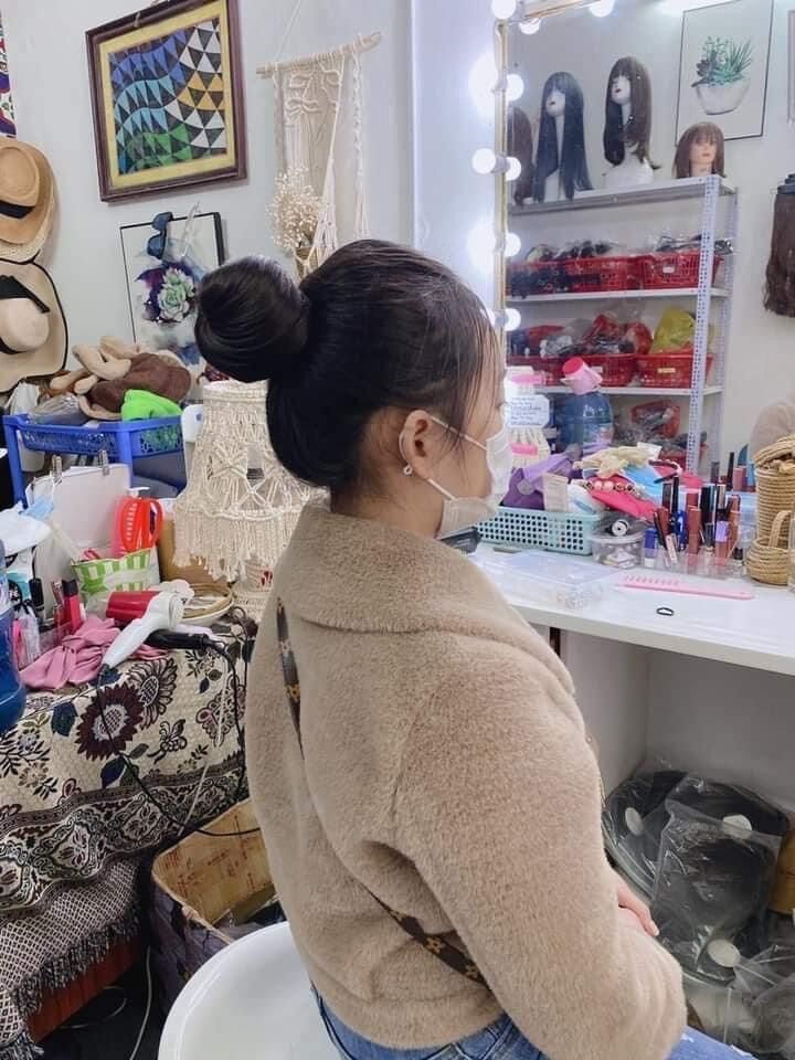 Tóc giả búi phồng tròn ❇️