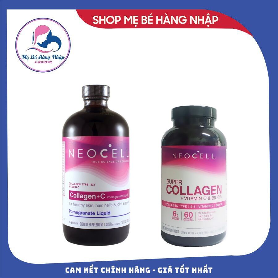 Vitamin bổ sung Collagen Neocell dạng nước và Neocell 360 viên