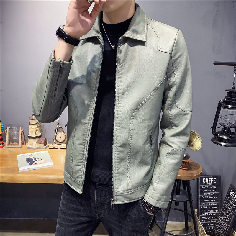 Áo Xuân Thu Điển Trai Sành Điệu Mẫu Mới Mùa Xuân 2023 Áo Jacket Da Áo Da