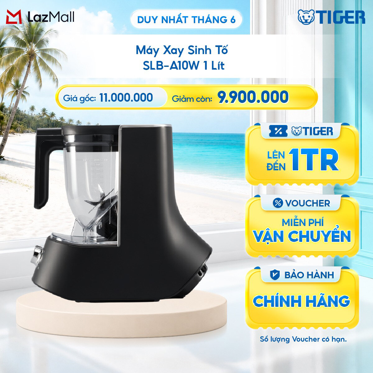 Máy Xay Sinh Tố TIGER SLB-A10W 1 Lít - Hàng chính hãng