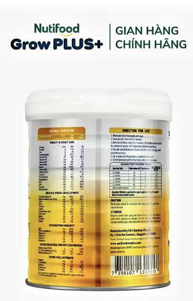 [HSD 2026] SỮA BỘT NUTI GROWPLUS VÀNG 0+ (LON 400G)