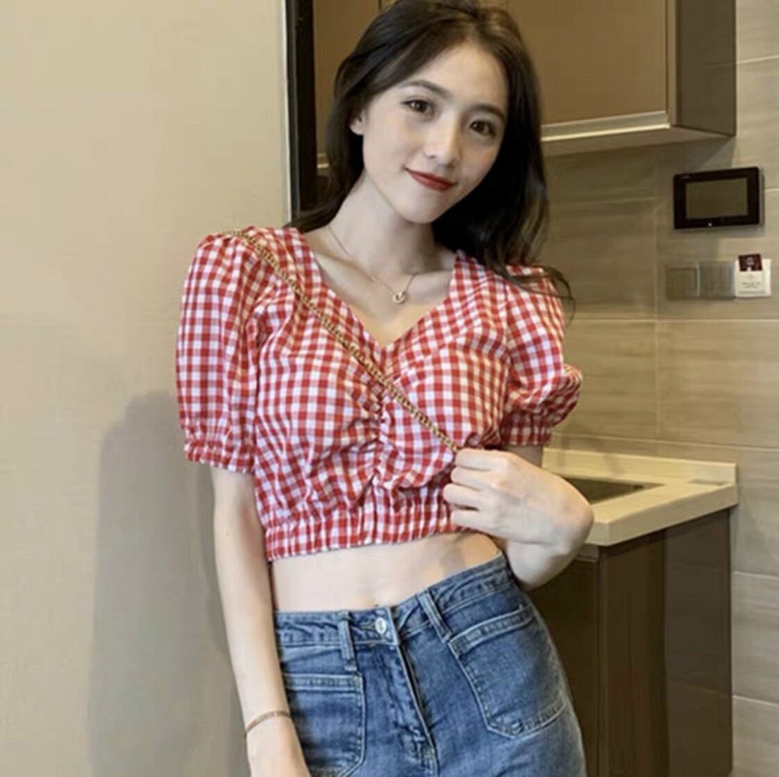 ÁO COPTOP RÚT NGỰC FORM CROPTOP