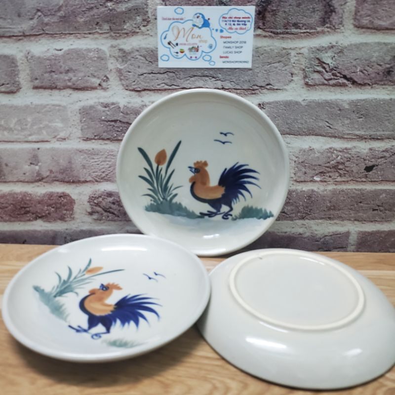 Combo 2-5c dĩa gà xưa cao cấp 18cm