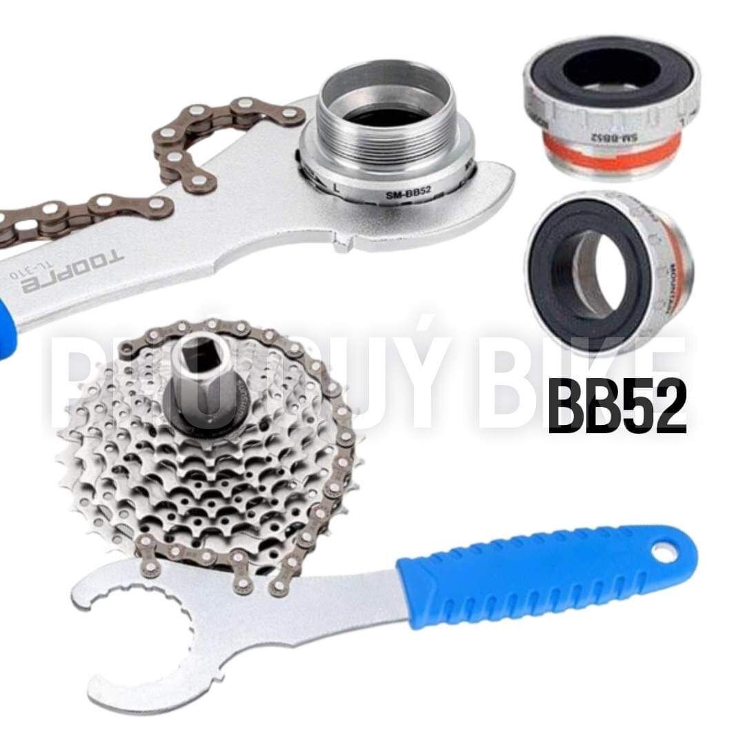 Dụng cụ giữ líp siết líp xe đạp tích hợp tháo mở bb52