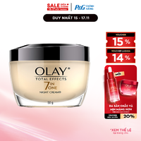 Kem Dưỡng Ban Đêm OLAY TOTAL EFFECTS Phục Hồi & Làm Chậm 7 Dấu Hiệu Lão Hóa Hũ 50G