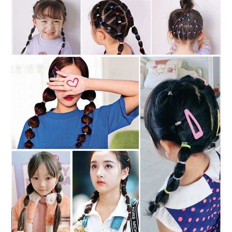 Bịch dây thun cao su nhiều màu sắc cột tóc cho bé gái