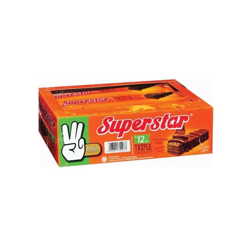 COMBO 12 CÁI BÁNH XỐP PHỦ SOCOLA SUPERSTAR