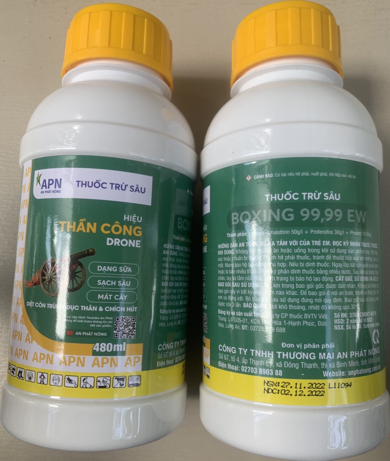 Thần công chai 480ml của An phát nông