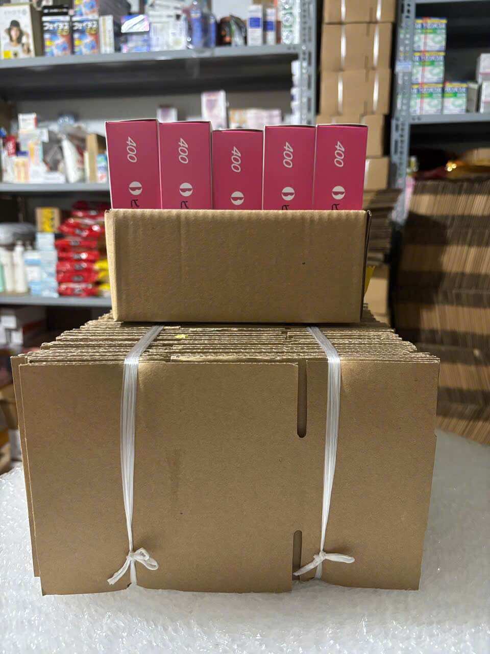 [hộp MÀU HỒNG 400v] hộp carton gói hàng Ship hỏa tốc