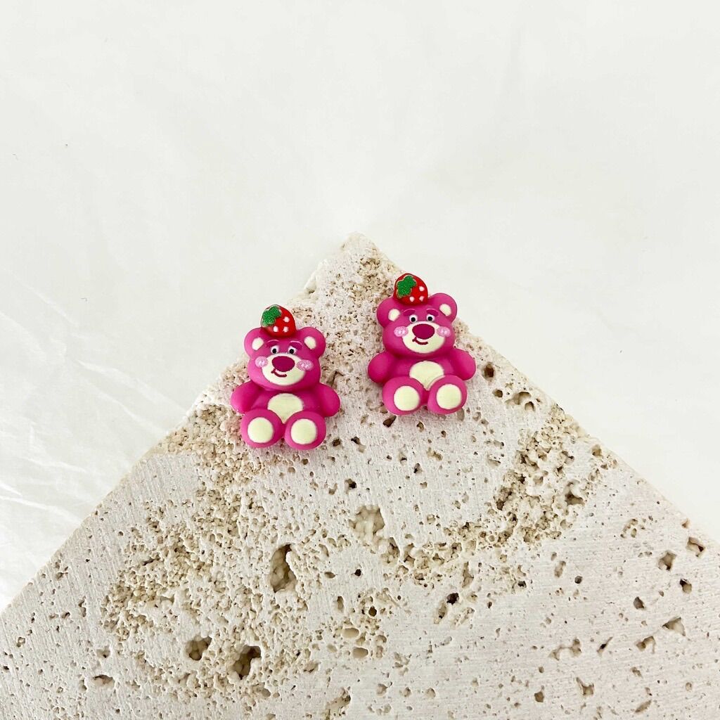 SET 10 CHARM GẮN NAIL GẤU DÂU LOTSO