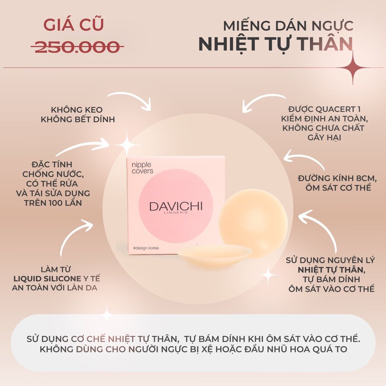 Miếng dán ngực nhiệt tự thân DAVICHI