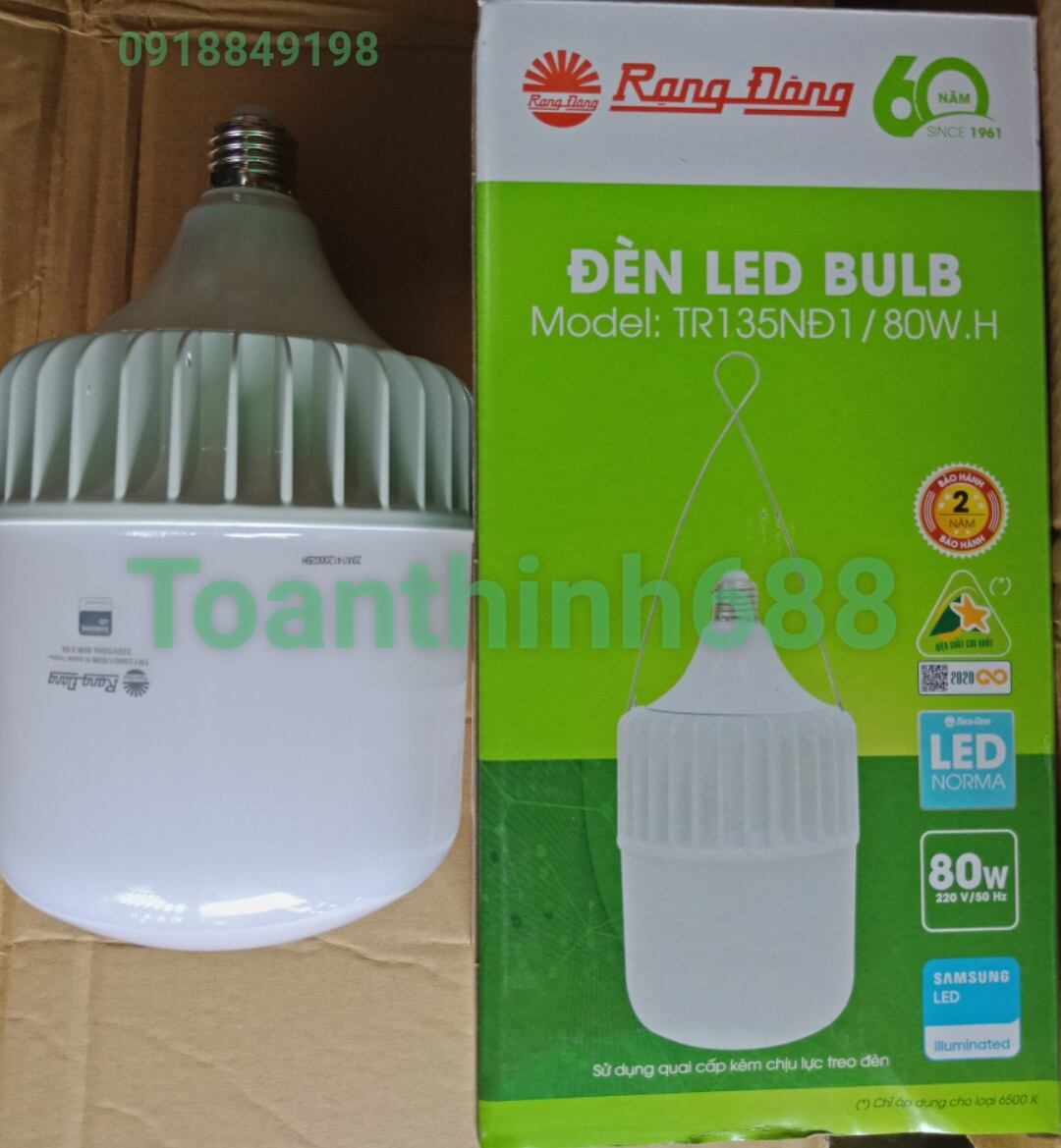 [HCM]Bóng đèn Led trụ 80w Rạng Đông sáng trắng