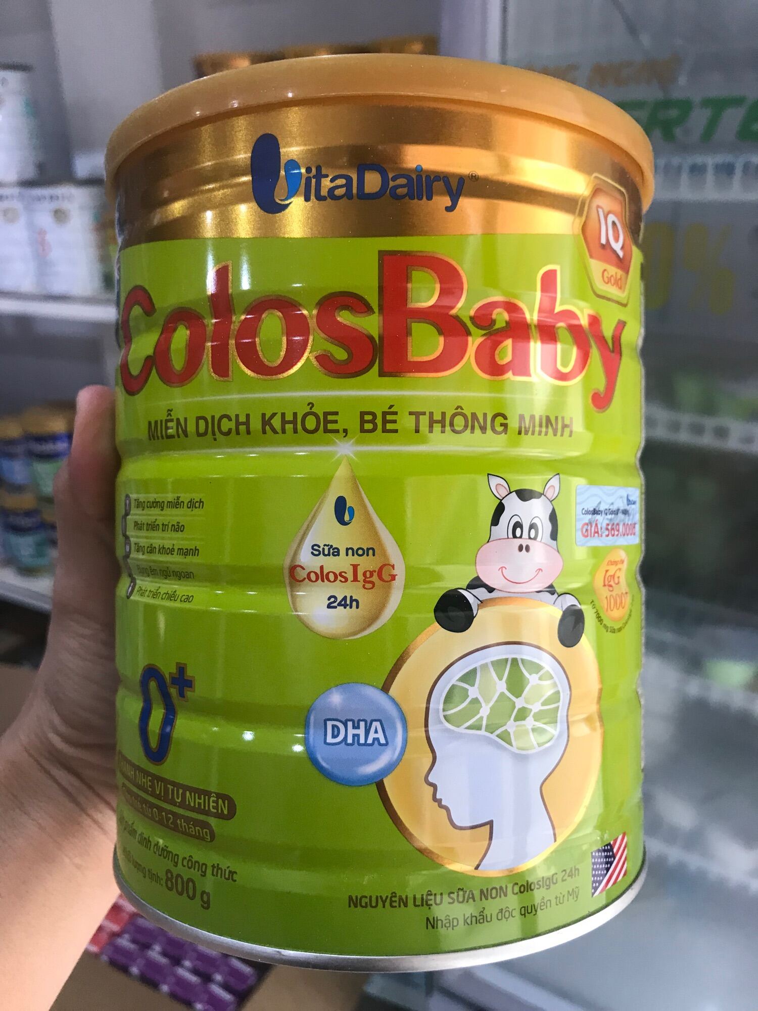 Sữa non Colosbaby IQ số 0 cho bé từ 0-1 tuổi hộp 400g