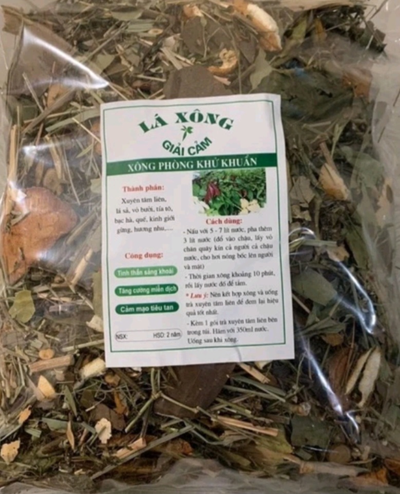 1 kg lá xông thải độc _ xông giải cảm _ 12 vị thảo dược